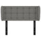 vidaXL Headboard with Ears Dark Grey 103x23x78/88 cm Fabric