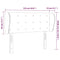 vidaXL Headboard with Ears Dark Grey 103x23x78/88 cm Fabric
