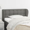 vidaXL Headboard with Ears Dark Grey 103x23x78/88 cm Fabric