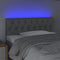 vidaXL LED Headboard Light Grey 100x7x78/88 cm Fabric