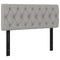 vidaXL LED Headboard Light Grey 100x7x78/88 cm Fabric