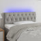 vidaXL LED Headboard Light Grey 100x7x78/88 cm Fabric
