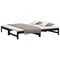 vidaXL Pull-out Day Bed without Mattress Black 2x(100x200) cm