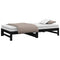 vidaXL Pull-out Day Bed without Mattress Black 2x(100x200) cm