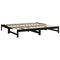 vidaXL Pull-out Day Bed without Mattress Black 2x(100x200) cm