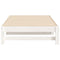 vidaXL Pull-out Day Bed without Mattress White 2x(75x190) cm