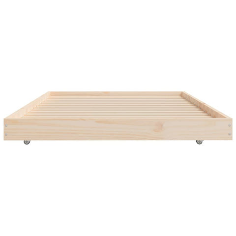 vidaXL Bed Frame without Mattress 75x190 cm Small Single Solid Wood Pine
