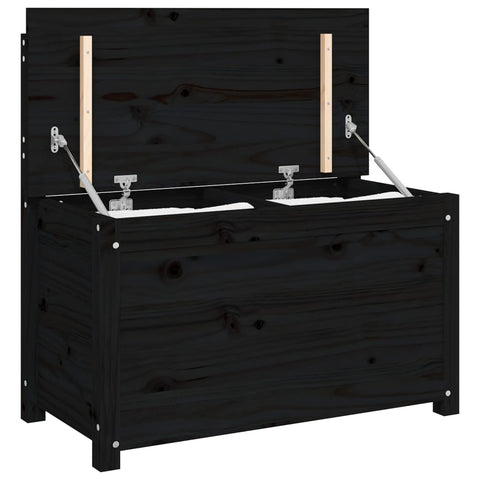 vidaXL Bench Black 80x41x77 cm Solid Wood Pine