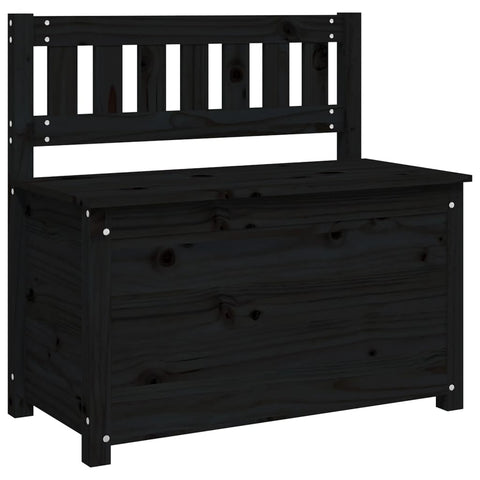 vidaXL Bench Black 80x41x77 cm Solid Wood Pine
