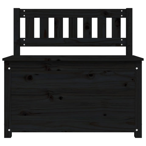 vidaXL Bench Black 80x41x77 cm Solid Wood Pine