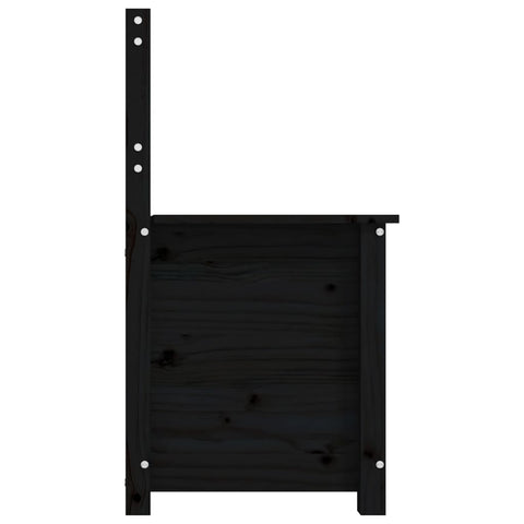 vidaXL Bench Black 80x41x77 cm Solid Wood Pine