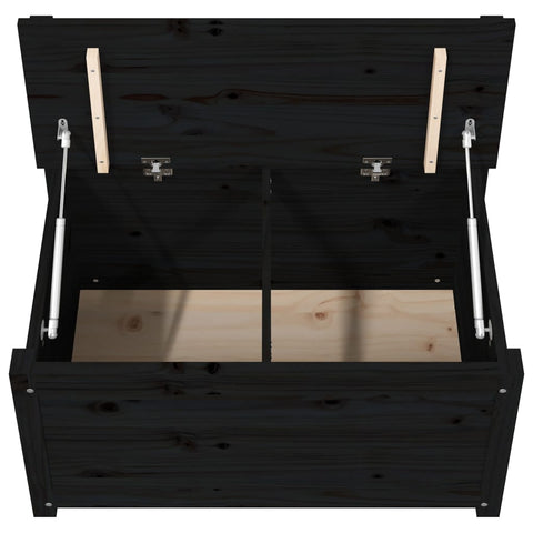 vidaXL Bench Black 80x41x77 cm Solid Wood Pine