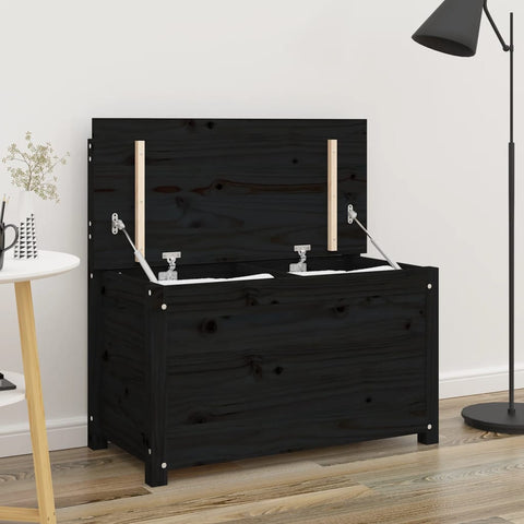 vidaXL Bench Black 80x41x77 cm Solid Wood Pine