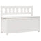 vidaXL Bench White 110x41x76.5 cm Solid Wood Pine