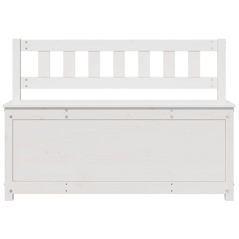 vidaXL Bench White 110x41x76.5 cm Solid Wood Pine