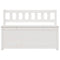 vidaXL Bench White 110x41x76.5 cm Solid Wood Pine