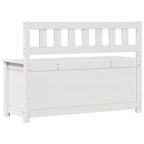 vidaXL Bench White 110x41x76.5 cm Solid Wood Pine