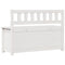 vidaXL Bench White 110x41x76.5 cm Solid Wood Pine
