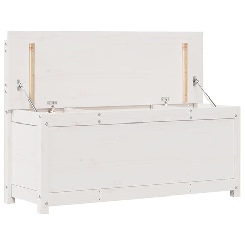 vidaXL Bench White 110x41x76.5 cm Solid Wood Pine