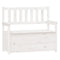 vidaXL Bench White 112.5x51.5x96.5 cm Solid Wood Pine