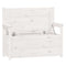vidaXL Bench White 112.5x51.5x96.5 cm Solid Wood Pine