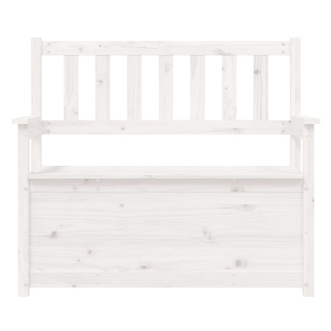 vidaXL Bench White 112.5x51.5x96.5 cm Solid Wood Pine