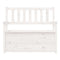vidaXL Bench White 112.5x51.5x96.5 cm Solid Wood Pine