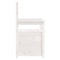 vidaXL Bench White 112.5x51.5x96.5 cm Solid Wood Pine