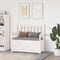 vidaXL Bench White 112.5x51.5x96.5 cm Solid Wood Pine