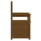 vidaXL Bench Honey Brown 112.5x51.5x96.5 cm Solid Wood Pine