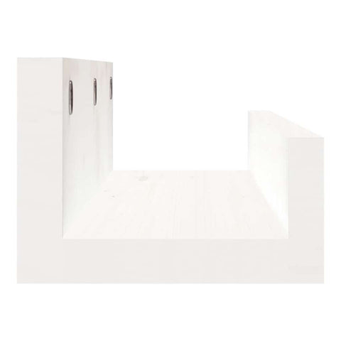 vidaXL Wall Shelves 2 pcs White 50x12x9 cm Solid Wood Pine