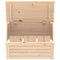 vidaXL Storage Box 59.5x36.5x33 cm Solid Wood Pine