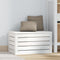 vidaXL Storage Box White 59.5x36.5x33 cm Solid Wood Pine