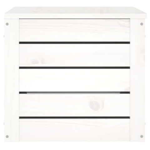 vidaXL Storage Box White 59.5x36.5x33 cm Solid Wood Pine