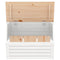 vidaXL Storage Box White 59.5x36.5x33 cm Solid Wood Pine