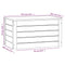 vidaXL Storage Box White 59.5x36.5x33 cm Solid Wood Pine