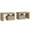 vidaXL Bedside Cabinets 2 pcs with LED Lights Sonoma Oak 70x36.5x40 cm
