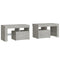 vidaXL Bedside Cabinets 2 pcs with LED Lights Concrete Grey 70x36.5x40 cm