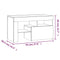 vidaXL Bedside Cabinets 2 pcs with LED Lights Concrete Grey 70x36.5x40 cm