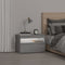 vidaXL Bedside Cabinet with LED Lights Grey Sonoma 60x35x40 cm