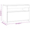 vidaXL Bedside Cabinet with LED Lights Grey Sonoma 60x35x40 cm