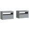 vidaXL Bedside Cabinets 2 pcs with LED Lights Grey Sonoma 60x35x40 cm