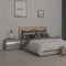 vidaXL Bedside Cabinets 2 pcs with LED Lights Grey Sonoma 60x35x40 cm