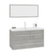 vidaXL 3 Piece Bathroom Furniture Set Concrete Grey