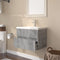 vidaXL Sink Cabinet with Built-in Basin Grey Sonoma Engineered Wood
