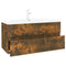vidaXL Sink Cabinet with Built-in Basin Smoked Oak Engineered Wood