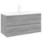 vidaXL Sink Cabinet with Built-in Basin Grey Sonoma Engineered Wood