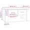 vidaXL Coffee Table Concrete Grey 80x50x40 cm Engineered Wood