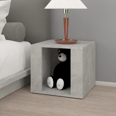 vidaXL Bedside Table Concrete Grey 41x40x36 cm Engineered Wood