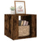 vidaXL Bedside Table Smoked Oak 41x40x36 cm Engineered Wood